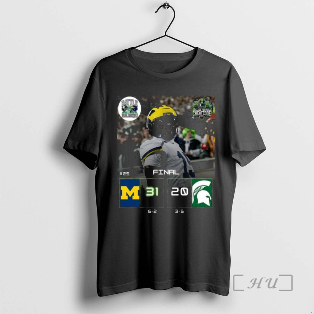 Officials Michigan Wins 31 20 Michigan State 2025 Gameday Football T Shirt Sweater