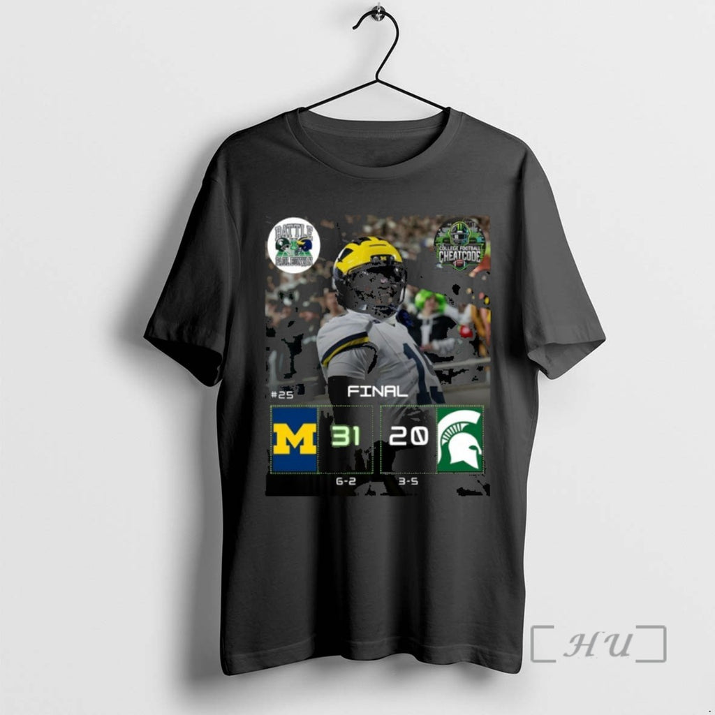 Officials Michigan Wins 31 20 Michigan State 2025 Gameday Football Tee Shirt Sweater