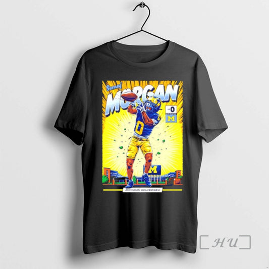 Officials Michigan Wolverines Semaj Morgan No 0 Comic T Shirt Sweater