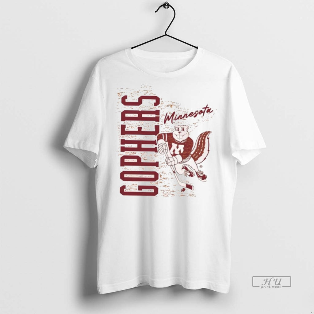 Officials Minnesota Golden Gophers Goldy Gopher Hockey Mascot Tee Shirt Sweater