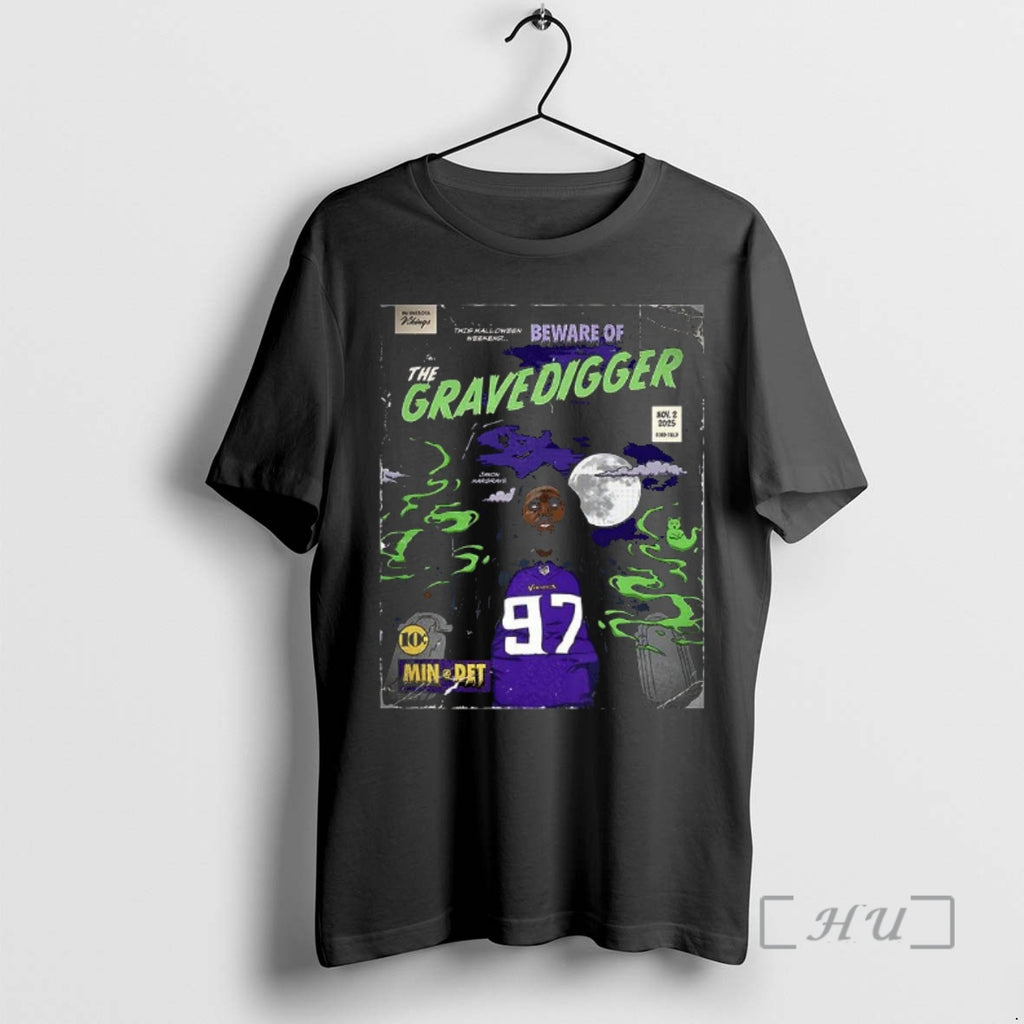 Officials Minnesota Vikings The Gravedigger Halloween T Shirt Sweater