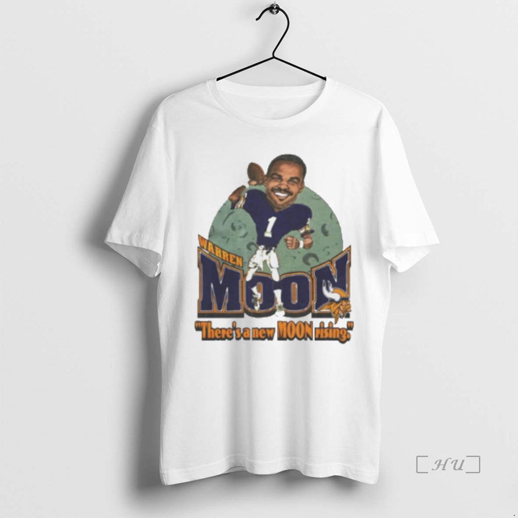 Officials Minnesota Vikings Warren Moon Theres A New Moon Rising Cartoon T Shirt Sweater