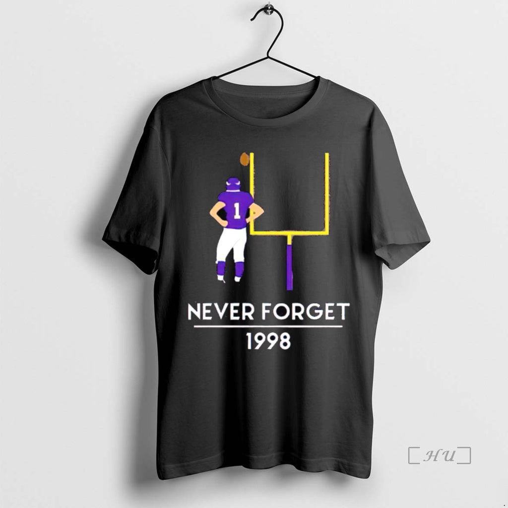 Officials Minnesota Vikings Legend Gary Anderson Never Forget 1998 Premium T Shirt Sweater
