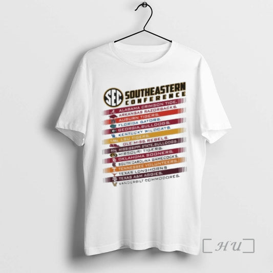 Officials Mizzou Tigers Sec All Teams Spelled Out Team Names Premium T Shirt Sweater