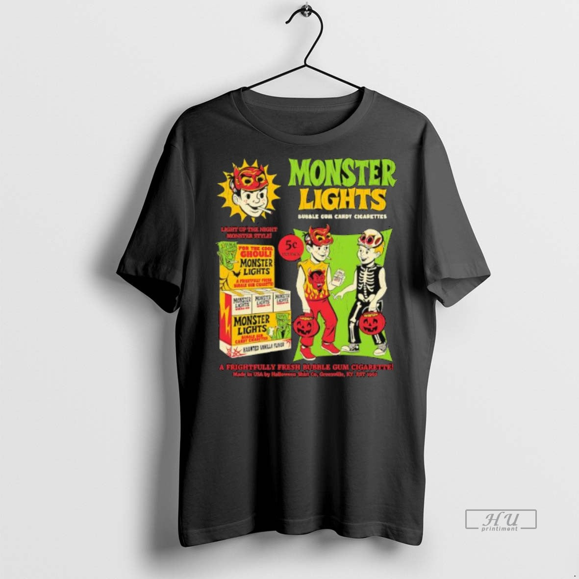 Officials Monster Lights Bubble Gum Candy Cigarettes Halloween Costumes Premium Tee Shirt Sweater
