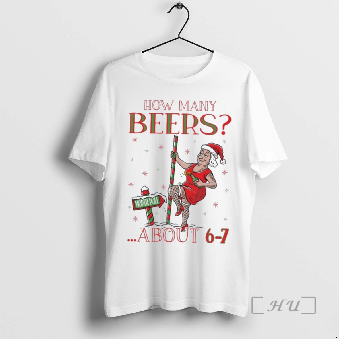 Officials Mrs Claus How Many Beers About 6 7 Ugly Christmas Premium T Shirts Sweater