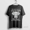 Officials My Spirit Animal Is A Grumpy Elephant Who Slaps Annoying People Premium T Shirts