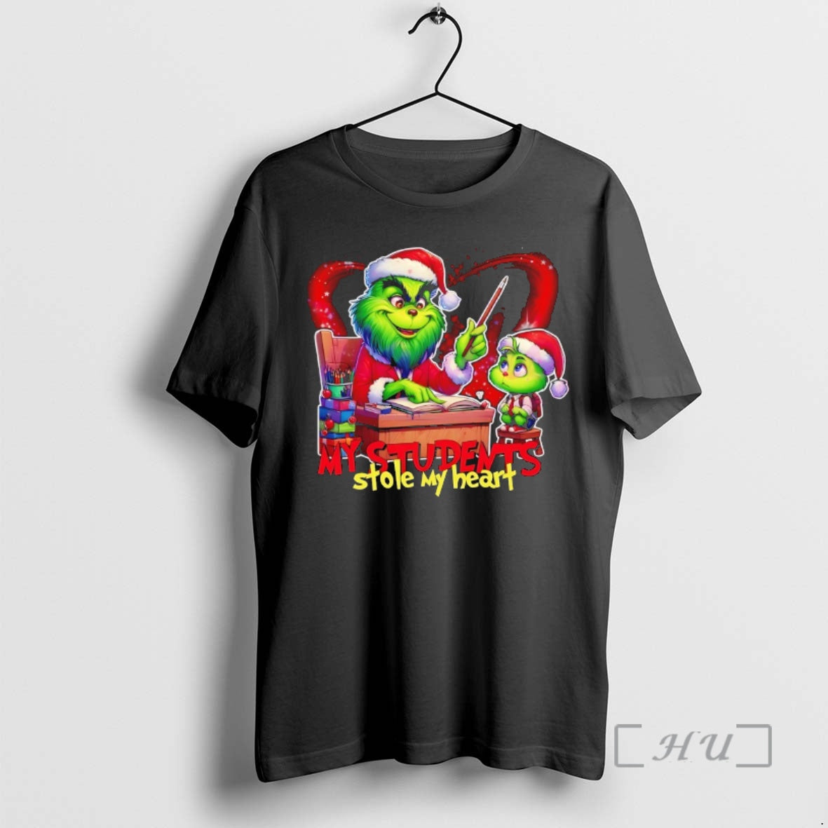 Officials My Students Stole My Heart Grinch Christmas Teacher Premium T Shirt Sweater
