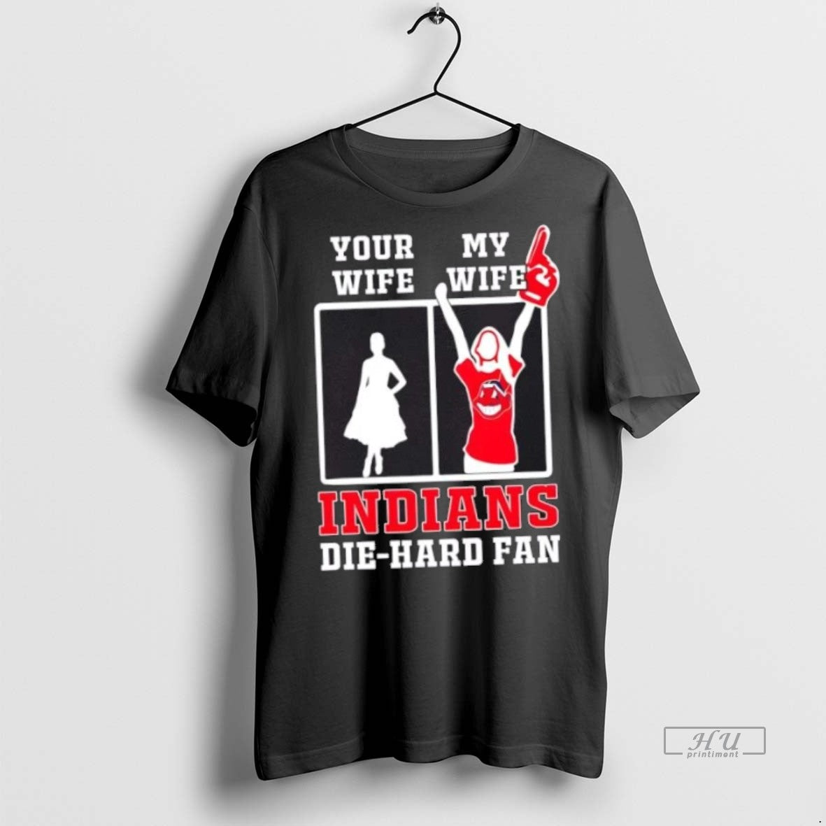 Officials My Wife Cleveland Indians Baseball Die Hard Fan Premium Tee Shirt Sweater