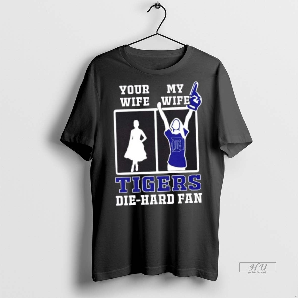 Officials My Wife Detroit Tigers Baseball Die Hard Fan Premium Tee Shirt Sweater