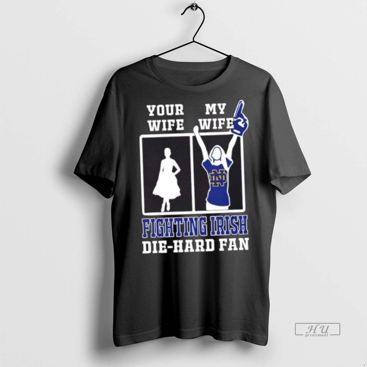 Officials My Wife Notre Dame Fighting Irish Football Die Hard Fan Premium Tee Shirt Sweater
