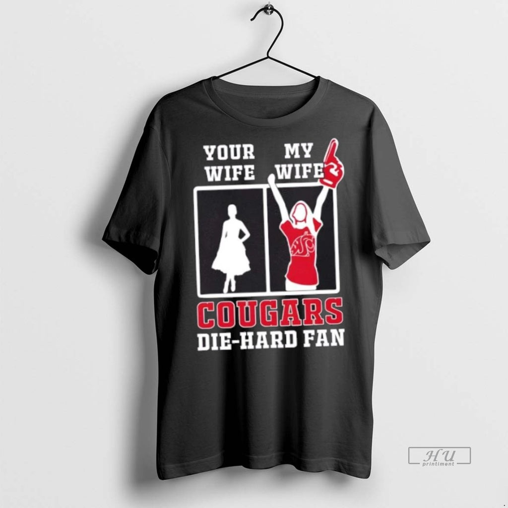 Officials My Wife Washington State Cougars Football Die Hard Fan Premium Tee Shirt Sweater
