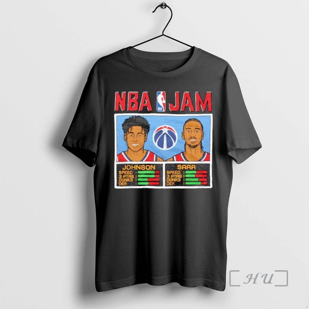 Officials Nba Jam Cameron Johnson And Alex Sarr Washington Wizards Superstars Ornaments T Shirt Sweater