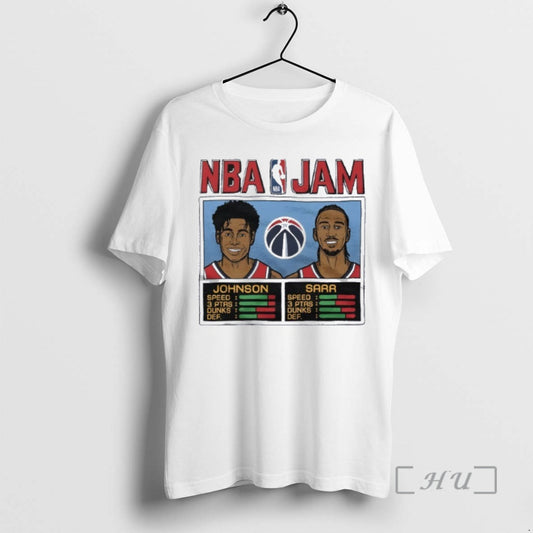Officials Nba Jam Wizards Johnson And Alex Sarr Players Premium T Shirt Sweater
