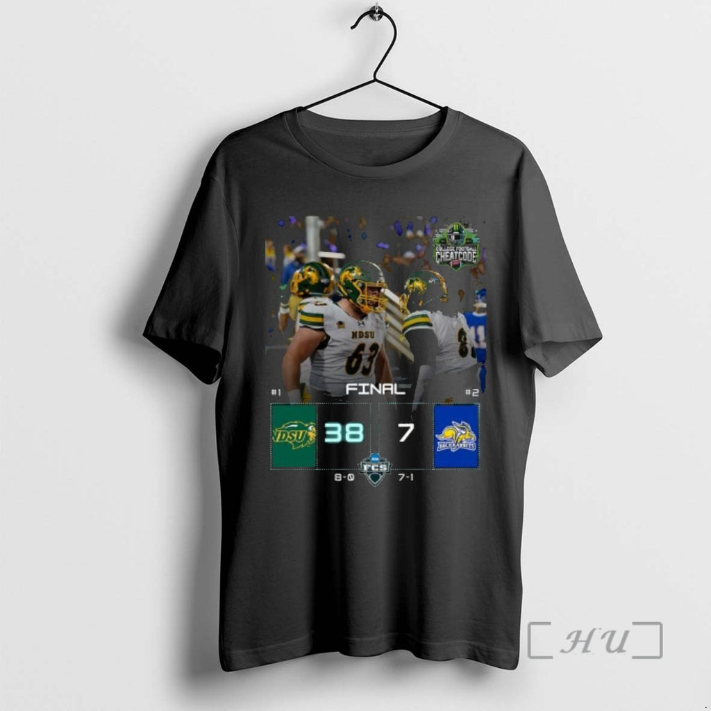 Officials Ndsu Wins 38 7 Jackrabbits 2025 Gameday Football T Shirt Sweater