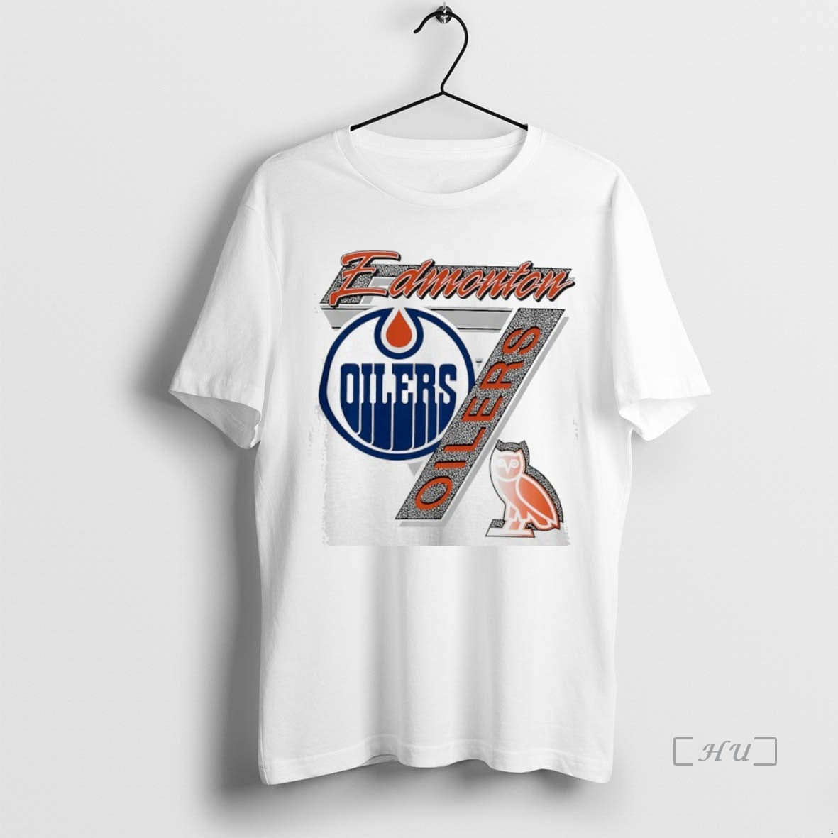 Officials Nhl Edmonton Oilers Hockey X Ovo Logo Premium T Shirt Sweater