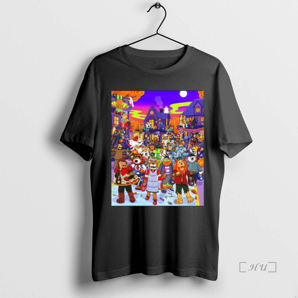 Officials Nhl Mascot Mayhem Happy Halloween 2025 Premium T Shirt Sweater