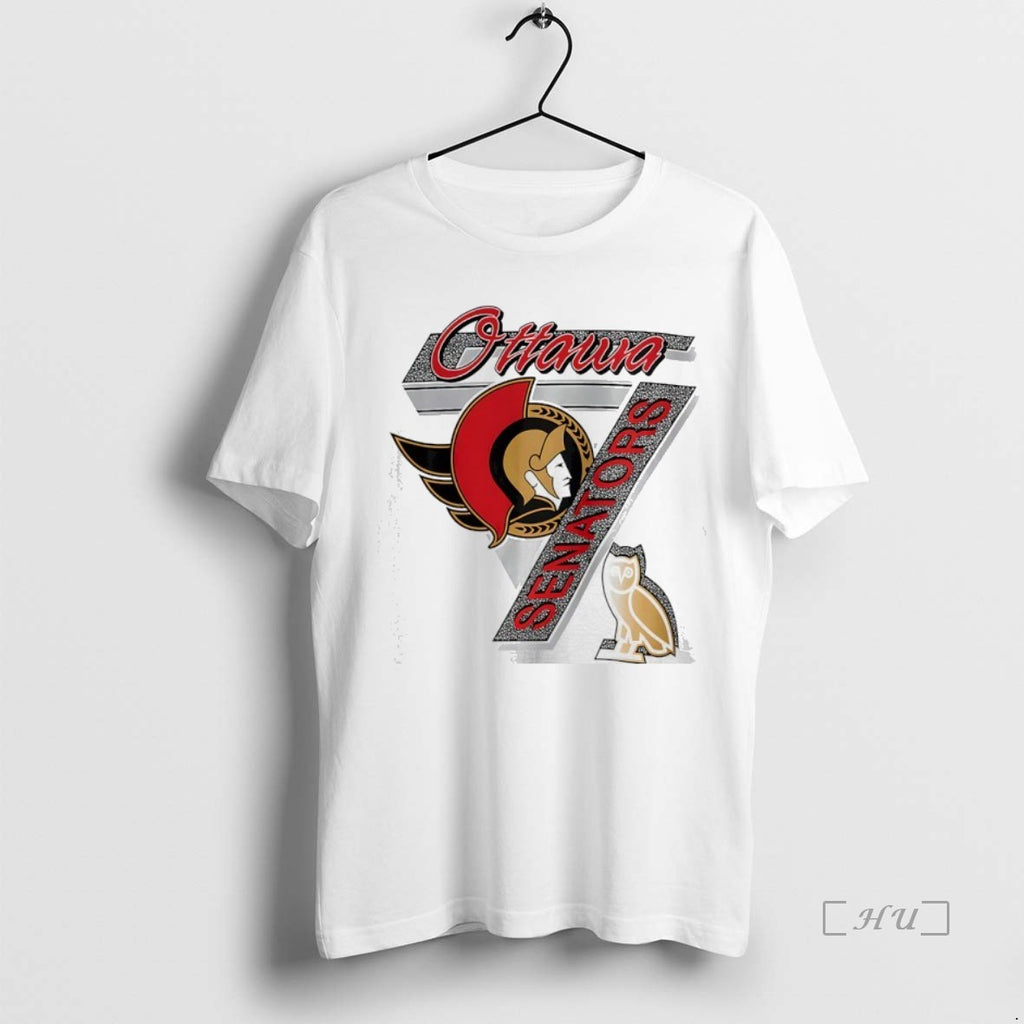 Officials Nhl Ottawa Senators Hockey X Ovo Logo Premium T Shirt Sweater