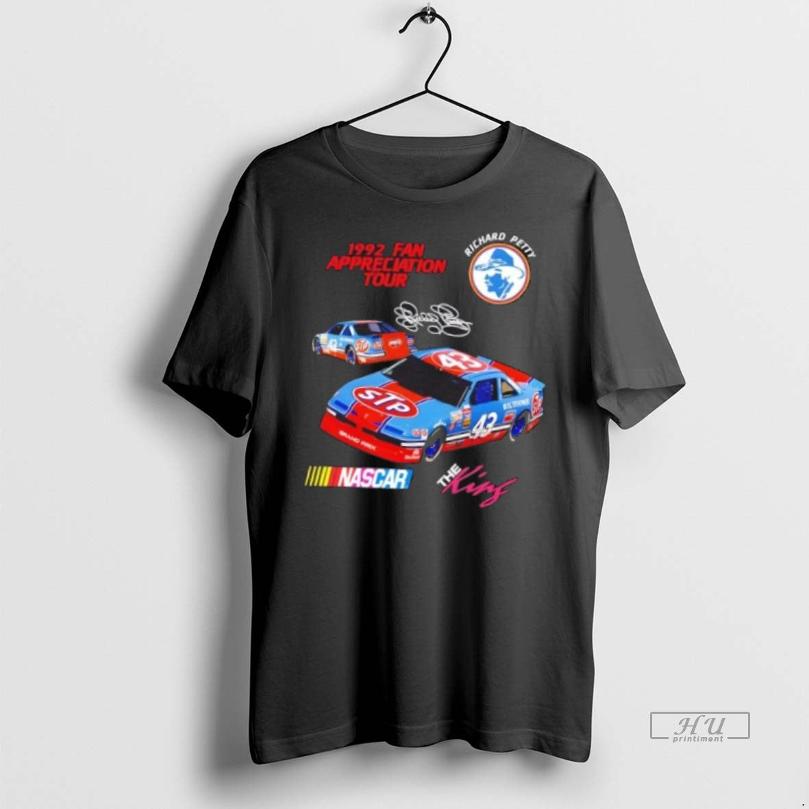 Officials Nascar The King Richard Petty 1992 Fan Appreciation Tour Signature Graphic Tee Shirt Sweater