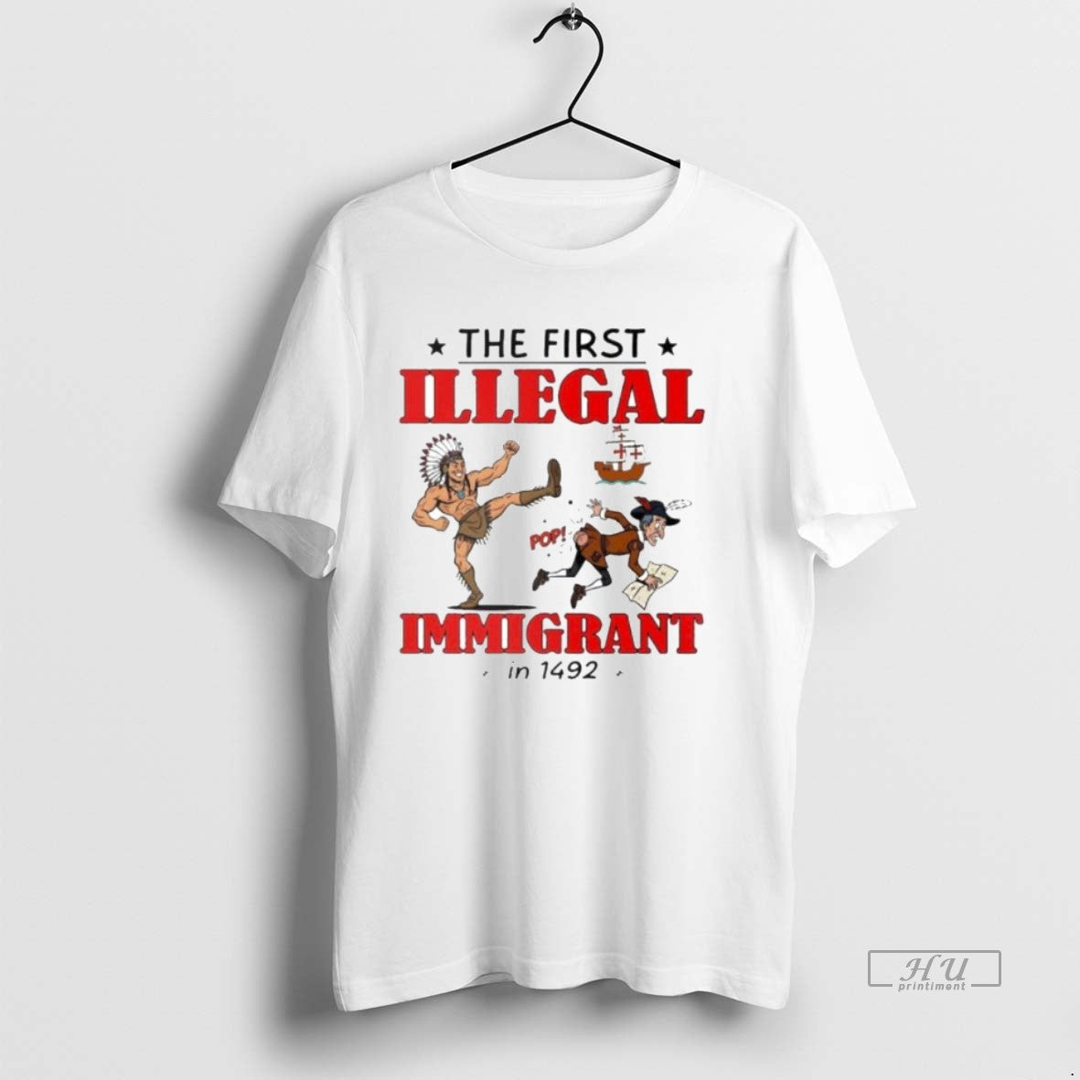 Officials Native American The First Illegal Immigrant In 1492 Ornaments Premium Tee Shirt Sweater