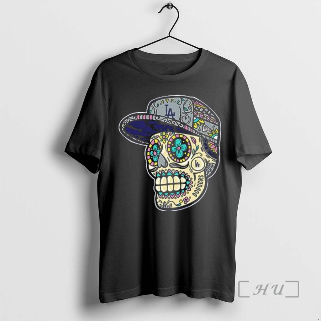 Officials New Era Los Angeles Dodgers Skeleton Mlb Team T Shirt Sweater