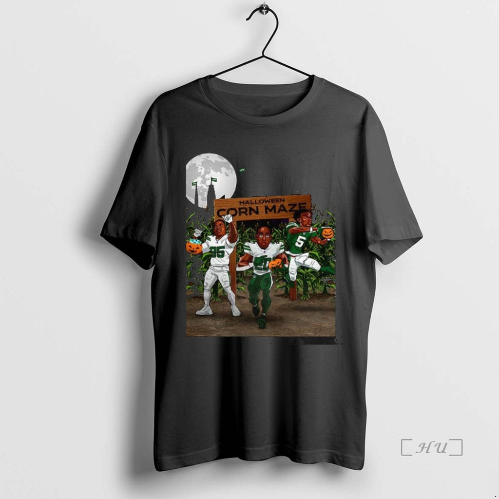 Officials New York Jets Halloween Corn Maze Cartoon Premium T Shirt Sweater