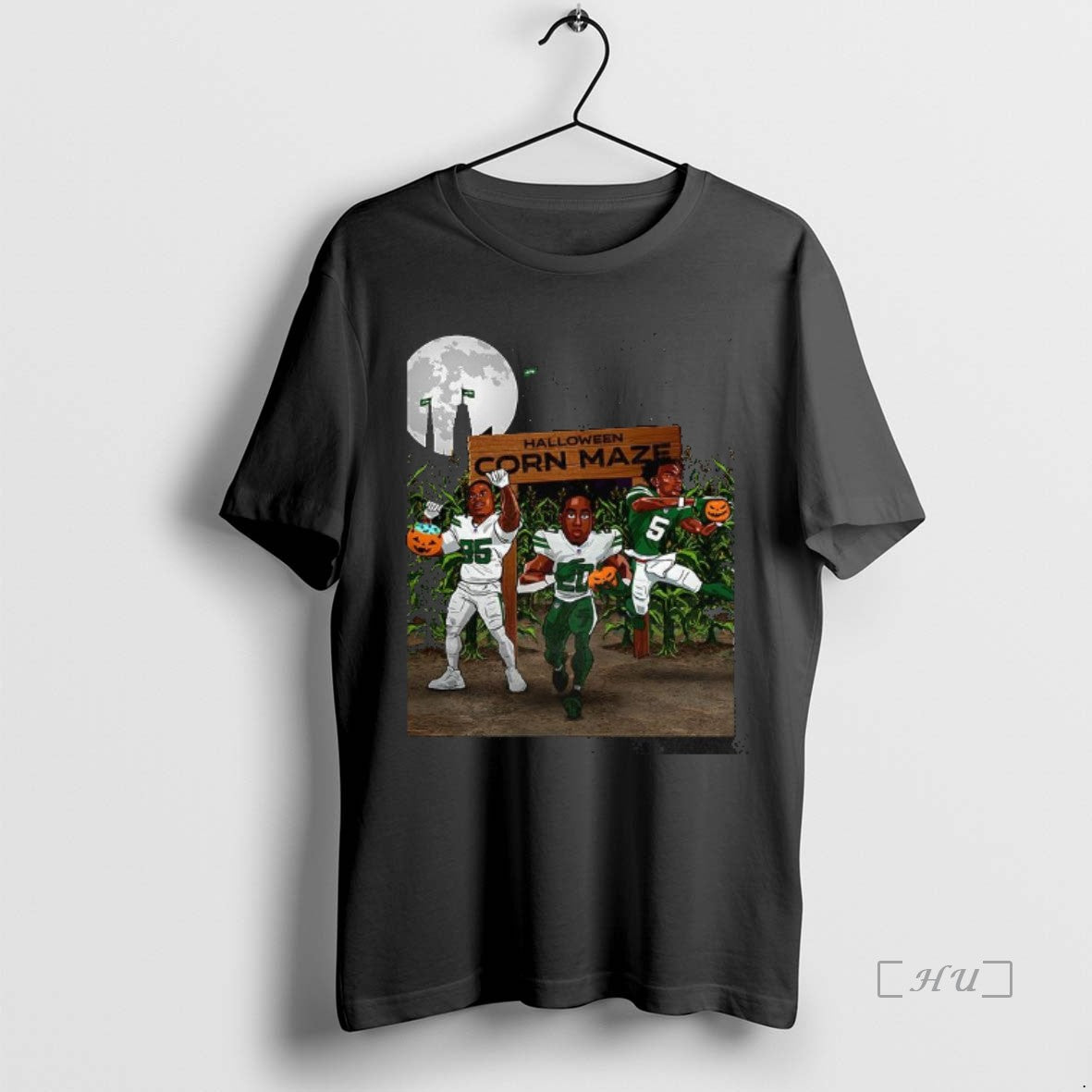 Officials New York Jets Halloween Corn Maze Cartoon Premium T Shirt Sweater