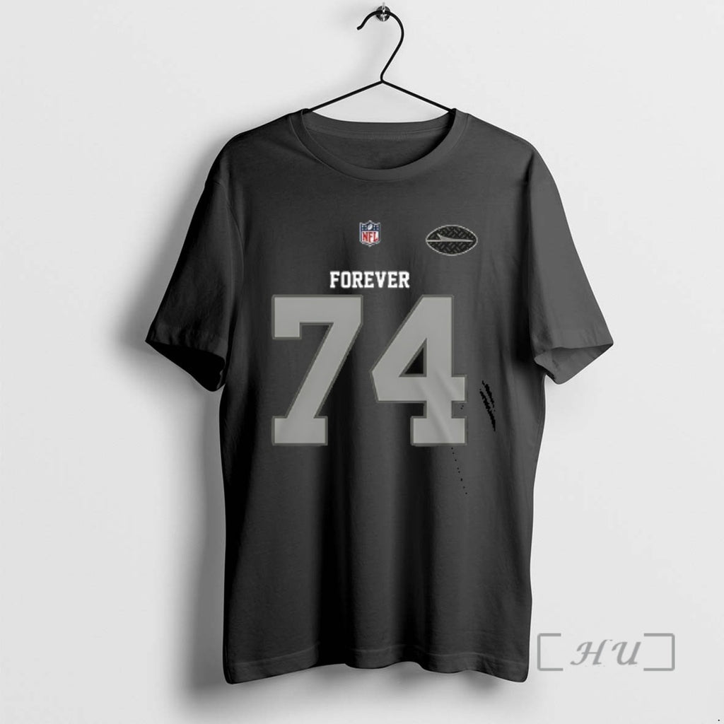 Officials New York Jets Nick Mangold Forever 74 Rest In Peace Signature Tee Shirt Sweater