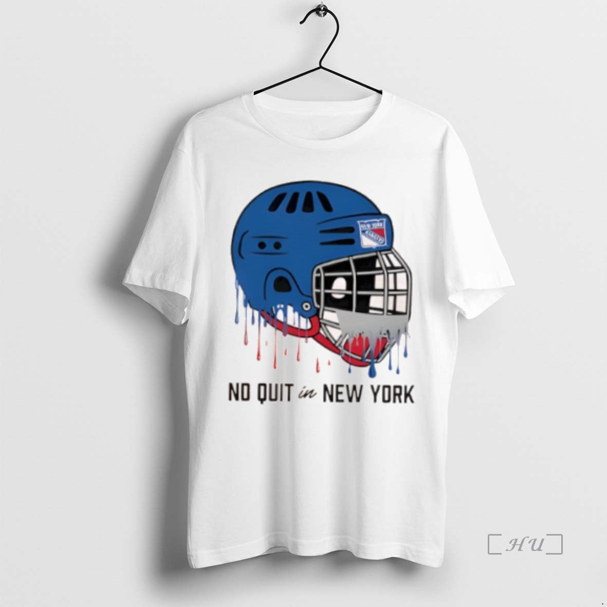 Officials New York Rangers Chad Jake Drippy Helmet Graphic T Shirt Sweater
