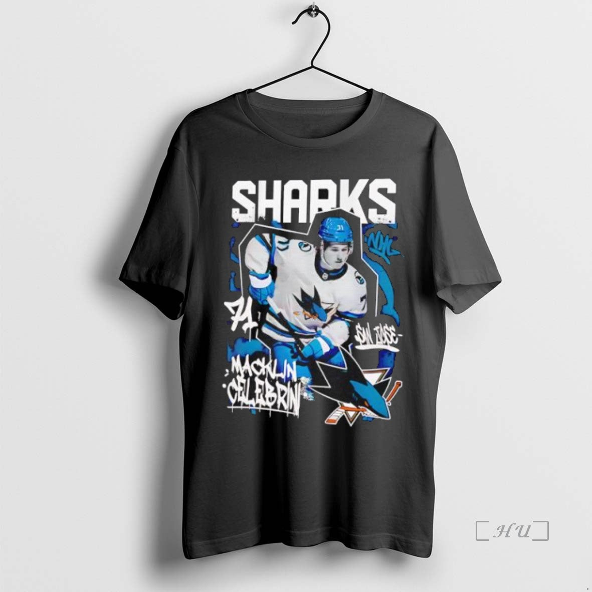 Officials Nice San Jose Sharks Macklin Celebrini Star Moment Black