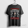 Officials Nick Carter Merry Nickmas Its Gonna Be A Cold Cold Night Premium T Shirts