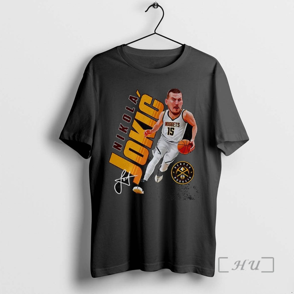 Officials Nikola Jokic Denver Nuggets Baseball Caricature Signature T Shirt Sweater
