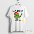 Officials No King Since 1776 Funny Christmas Frog
