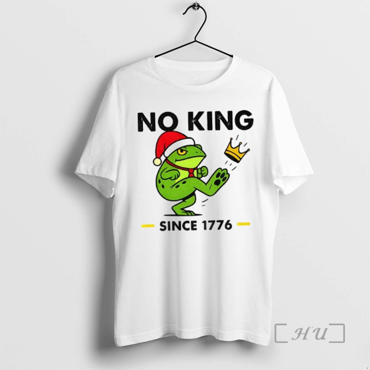 Officials No King Since 1776 Funny Christmas Frog