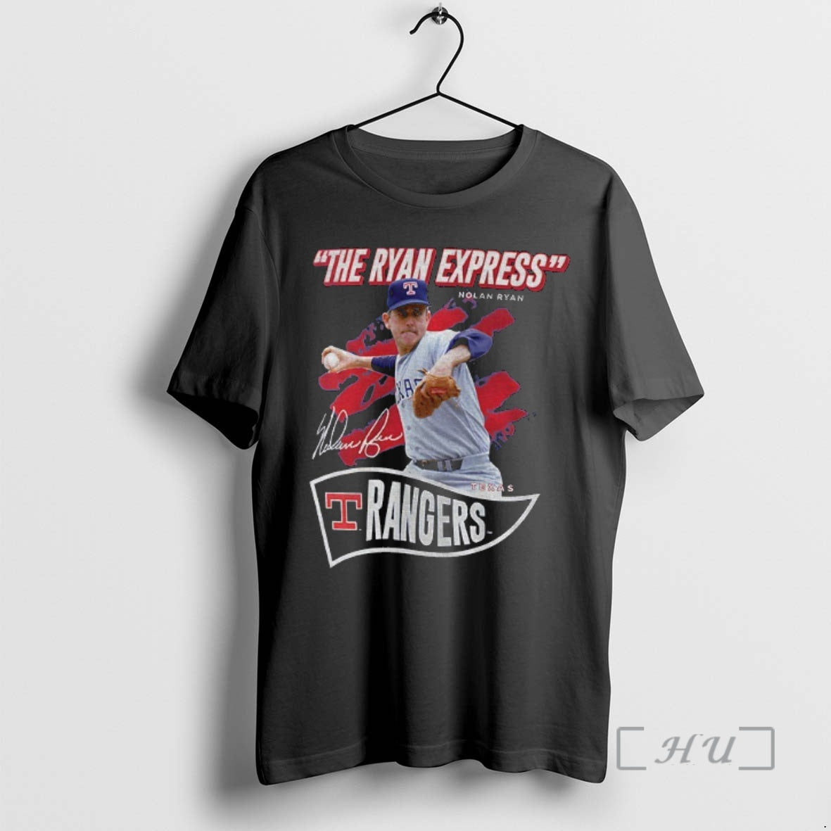 Officials Nolan Ryan Texas Rangers The Ryan Express Baseball Player Mlb Signature Premium T Shirts