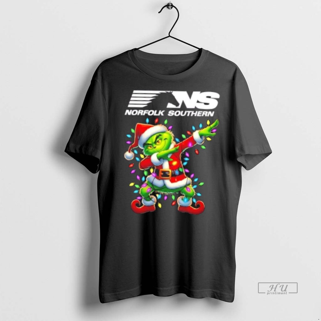 Officials Norfolk Southern Railway Grinch Dabbing Merry Christmas Premium Tee Shirt Sweater