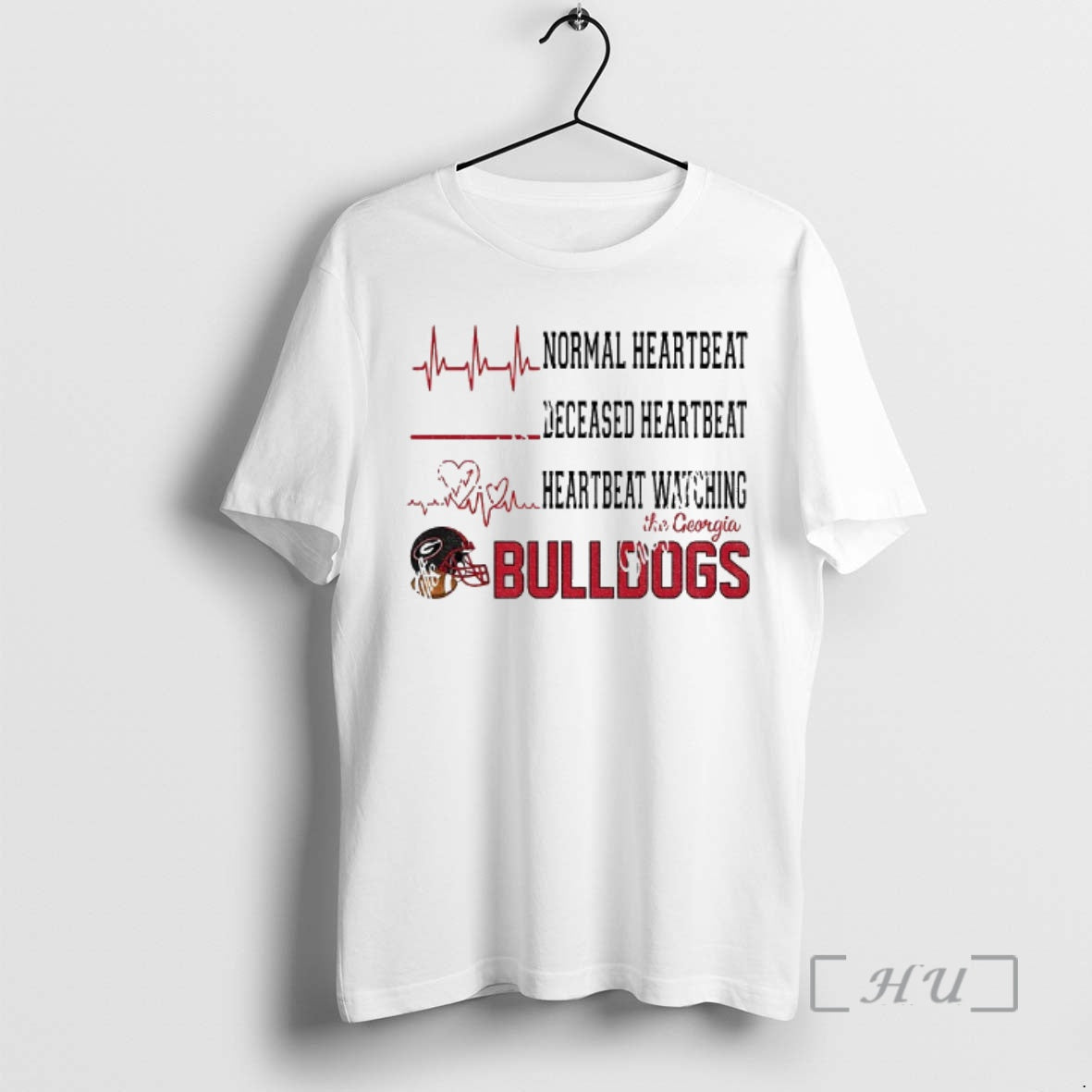 Officials Normal Heartbeat Deceased Heartbeat Heartbeat Watching Georgia Bulldogs Football 2025 Premium T Shirts Sweater