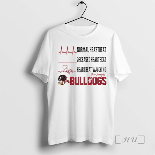 Officials Normal Heartbeat Deceased Heartbeat Heartbeat Watching Georgia Bulldogs Football 2025 Premium T Shirts Sweater