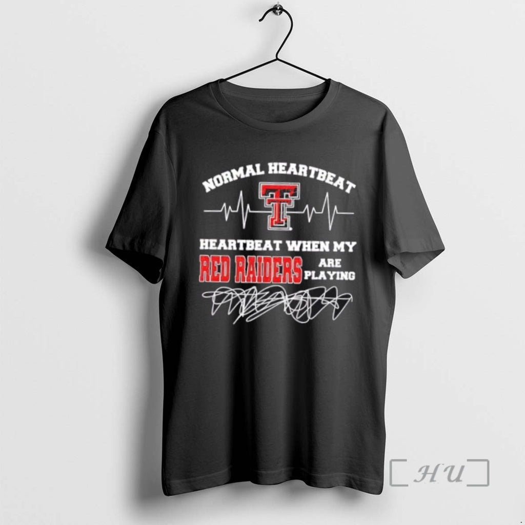 Officials Normal Heartbeat Heartbeat When My Texas Tech Red Raiders Are Playing Tee Shirt Sweater