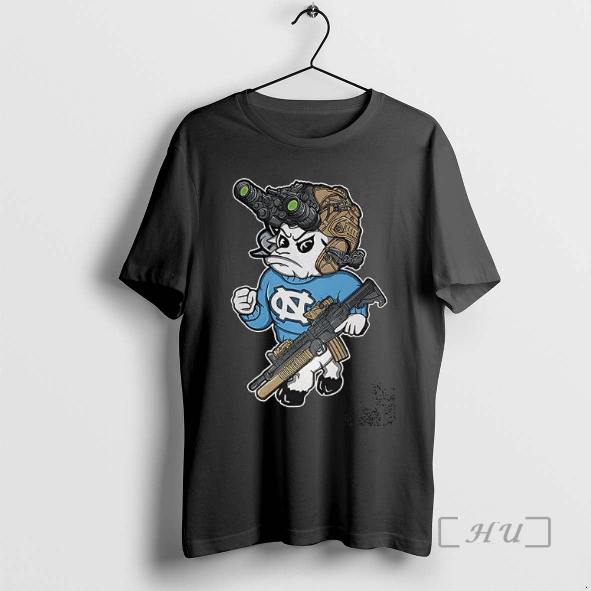 Officials North Carolina Tar Heels Mascot Tactical Soldier T Shirt Sweater