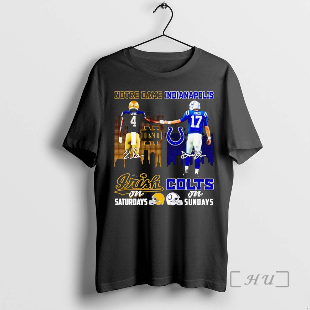 Officials Notre Dame Fighting Irish On Saturdays Indianapolis Colts On Sundays Premium T Shirt Sweater