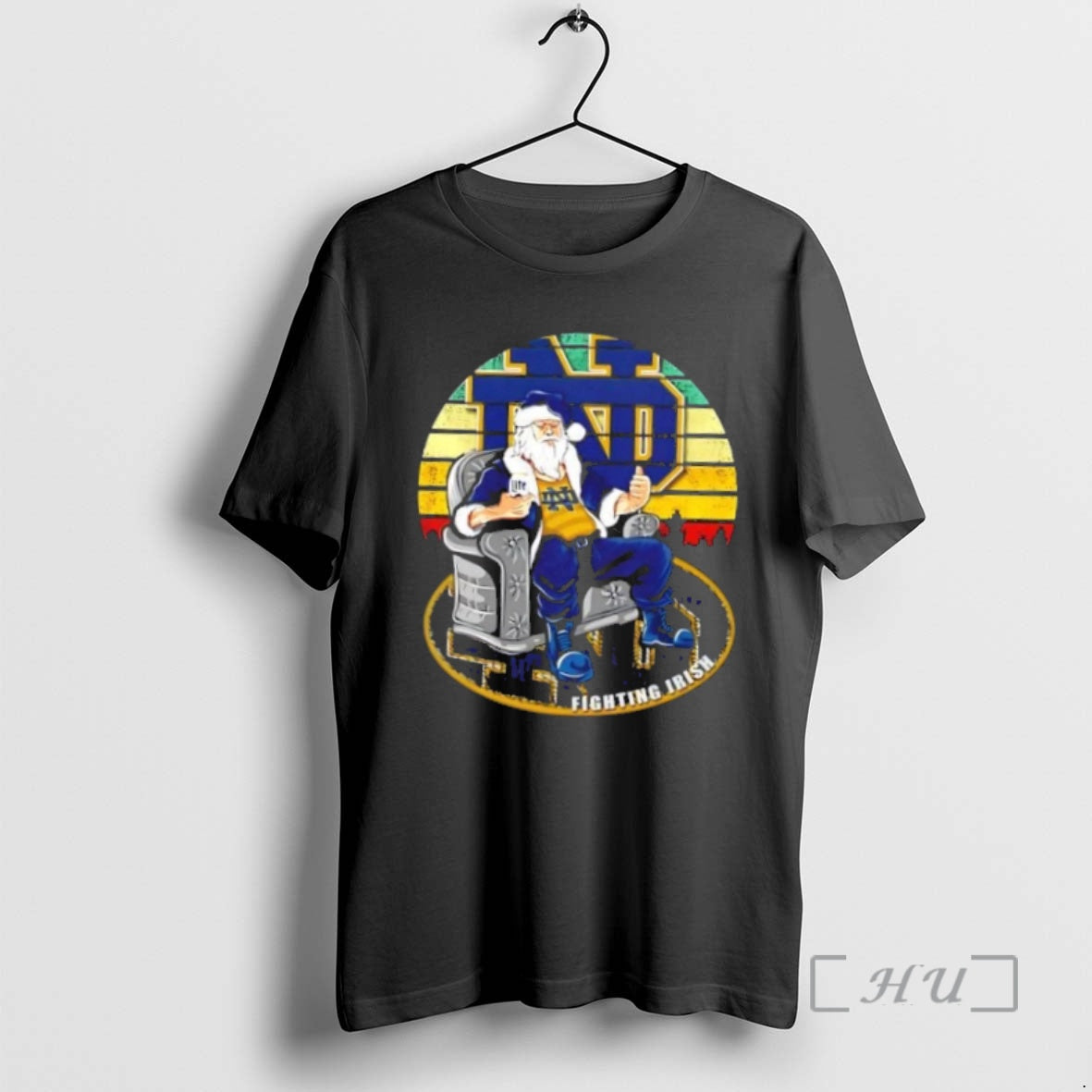 Officials Notre Dame Fighting Irish X Santa Claus Christmas Vintage Premium T Shirt Sweater