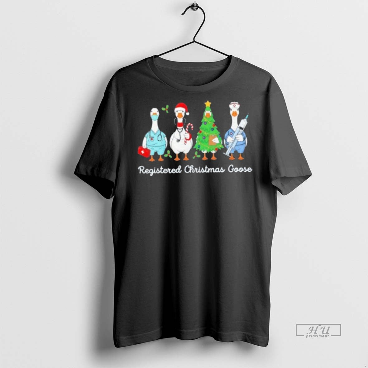 Officials Nurse Registered Christmas Goose Graphic Tee Shirt Sweater