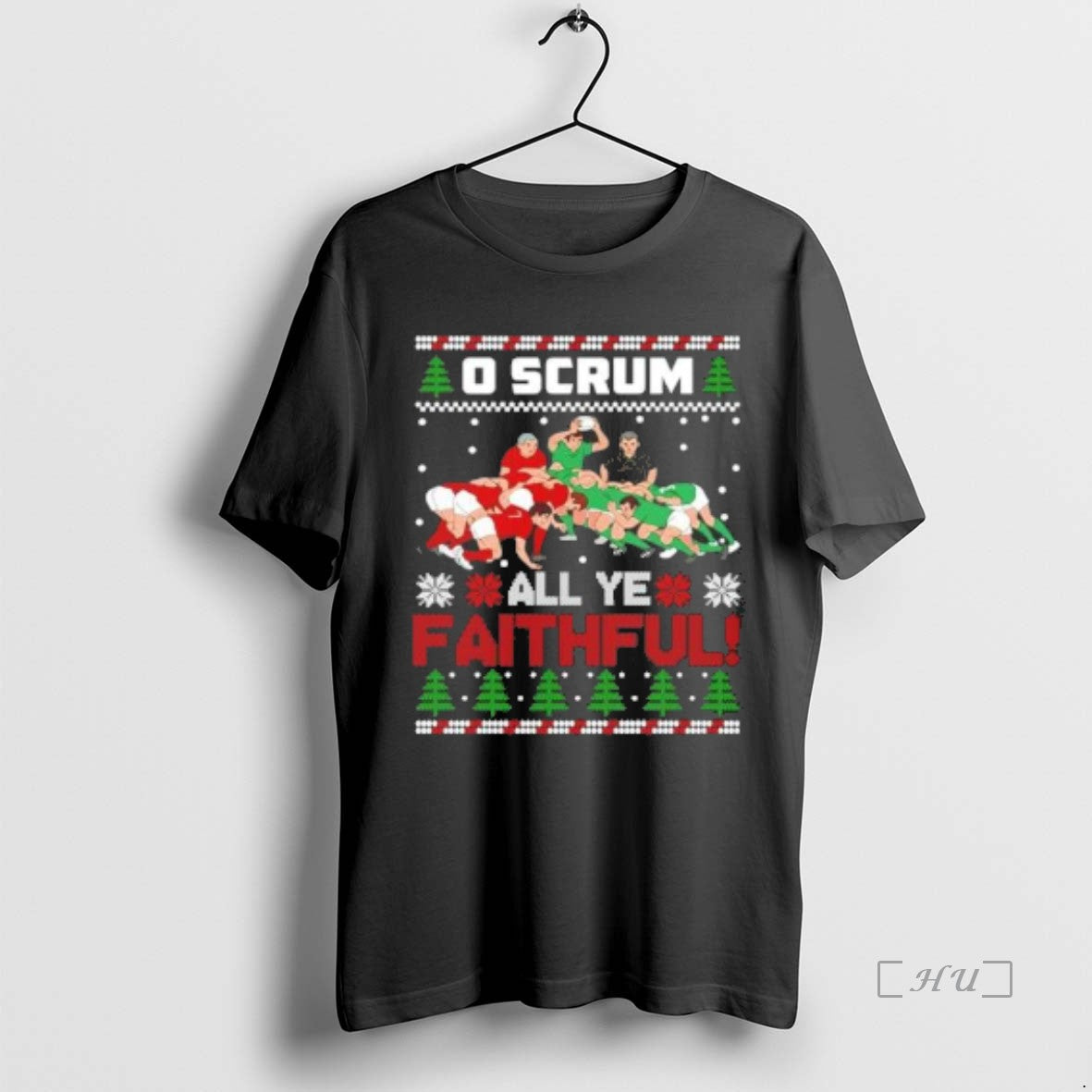Officials O Scrum All Ye Faithfull Rugby Christmas Premium T Shirt Sweater