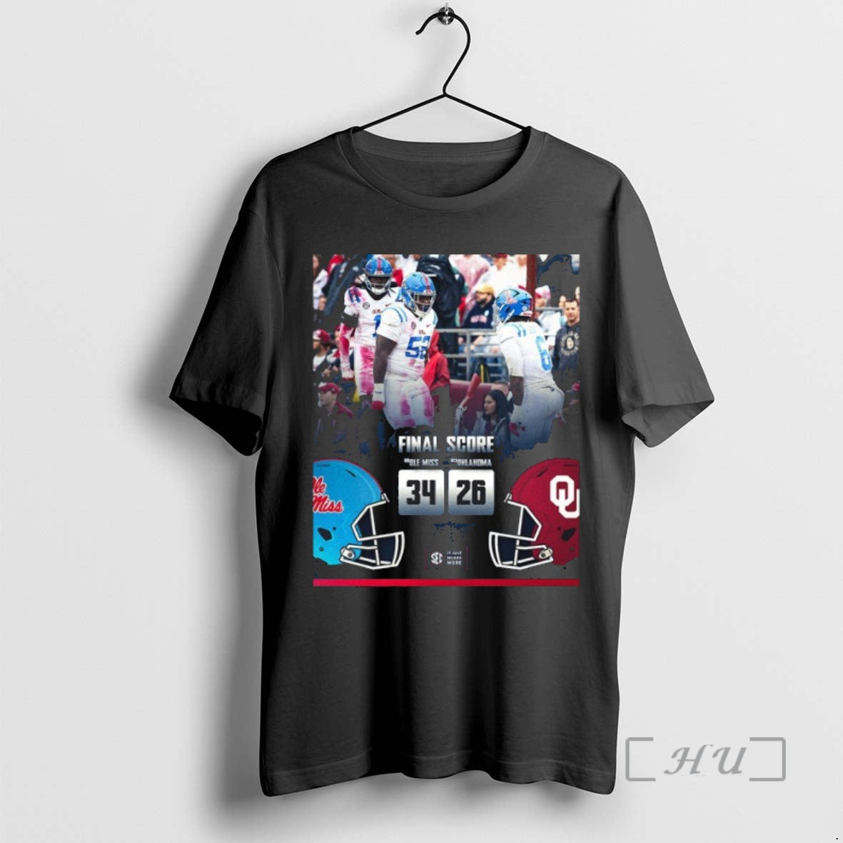 Officials Ole Miss Wins 34 26 Oklahoma 2025 Gameday Football Tee Shirt Sweater