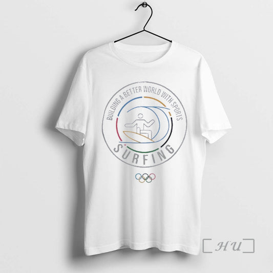 Officials Olympic Collection Surfing Pictogram Premium T Shirt Sweater
