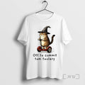 Officials Orange Cat Riding Segway Style Off To Commit Tom Foolery Halloween Tee Shirt Sweater