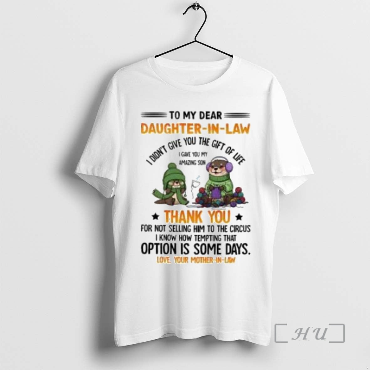 Officials Otter To My Dear Daughter In Law Cute Christmas Premium T Shirt Sweater