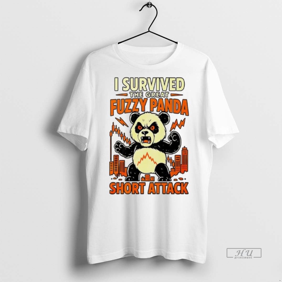 Officials Panda I Survived The Great Fuzzy Panda Short Attack Premium Tee Shirt Sweater
