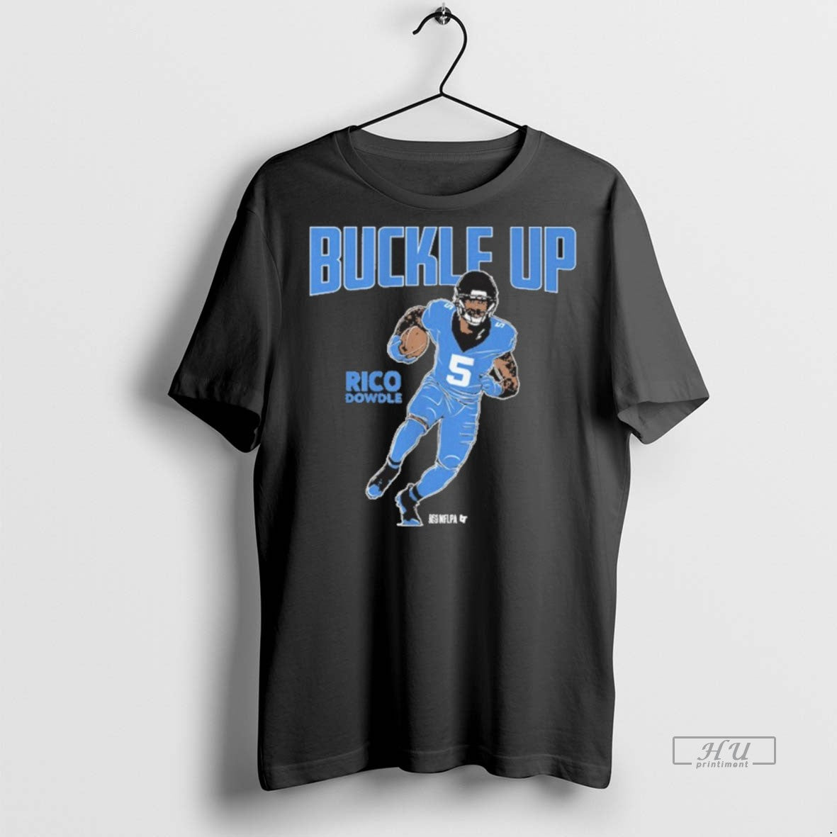 Officials Panthers Rico Dowdle Buckle Up Graphic Tee Shirt Sweater